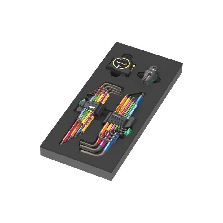 Wera Jeu de clés mâles coudées 9740 Insert en mousse Set 1, 20 pièces