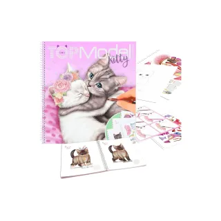 Depesche Album d’autocollants Livre de coloriage Create your Kitty TopModel 1 Pièce-s