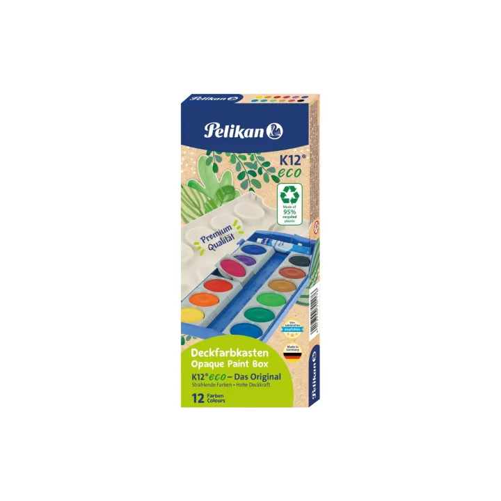 Pelikan Peinture luminescente dans la boîte dencre opaque Eco, 12 couleurs