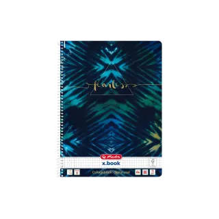 Herlitz Bloc-notes à spirale Nouveau Baltik Fearless Quadrillé, 80 feuilles, A4