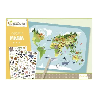 Avenue Mandarine Kits de bricolage Carte du monde des animaux