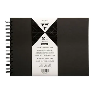 Clairefontaine Bloc-notes DIY 27 x 20 cm, Vierge, Noir