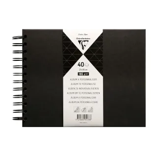 Clairefontaine Bloc-notes DIY 21 x 16 cm, Vierge, Noir