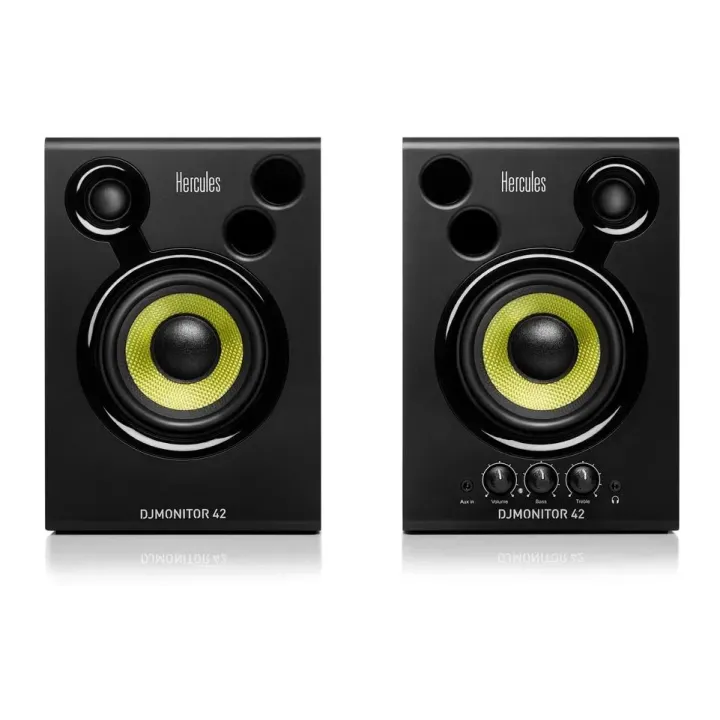 Hercules Moniteurs de studio DJMonitor 42 – Paire, 2x 20 W