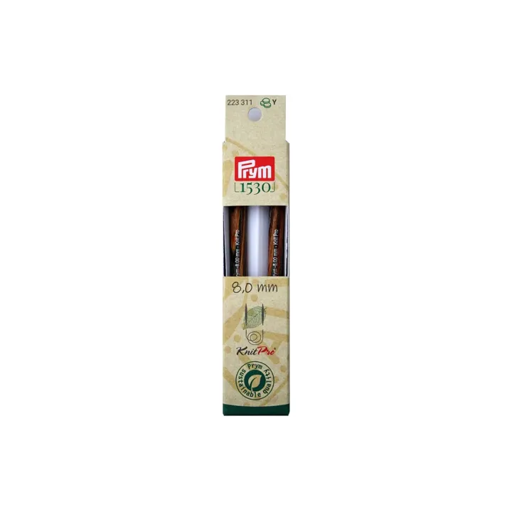 Prym Pointes daiguilles à tricoter Natural, long 8.00 mm, 11.6 cm