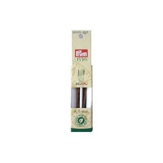 Prym 1530 Pointes daiguilles à tricoter Natural, court 4.50 mm, 8.7 cm, bois de bouleau