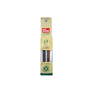 Prym Pointes daiguilles à tricoter Natural, court 5.50 mm, 8.7 cm, bois de bouleau