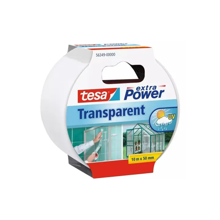 tesa Kit de bandes de réparation extra Power, Paquet de 3, Transparent