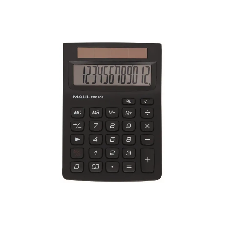 Maul Calculatrice ECO 650, 12 chiffres, noir