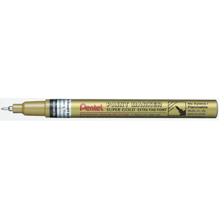 pentel Marqueur indélébile Paint 0.7 mm, Or métallique