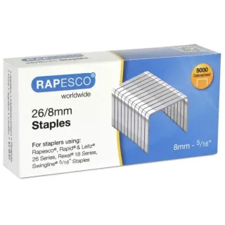 Rapesco Agrafe 26 - 8 mm, 5000 pièces