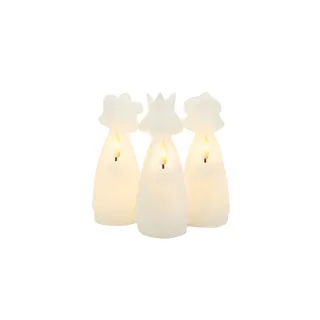 Sirius Set de bougies LED Trois rois Marie, Blanc