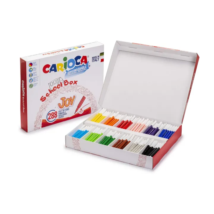 Carioca Feutres de coloriage Schoolbox Joy 288 pièces