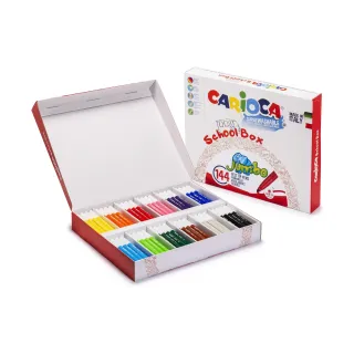 Carioca Feutres de coloriage Schoolbox Jumbo 144 pièces