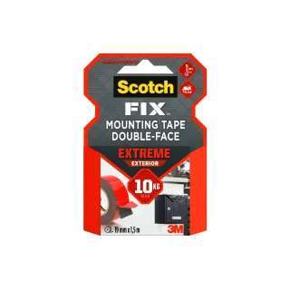 Scotch Ruban de montage extérieur Extreme, 19 mm x 1.5 m, 1 rouleau, Noir