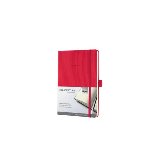 Sigel Carnet de notes Conceptum A5, À carreaux, Rouge