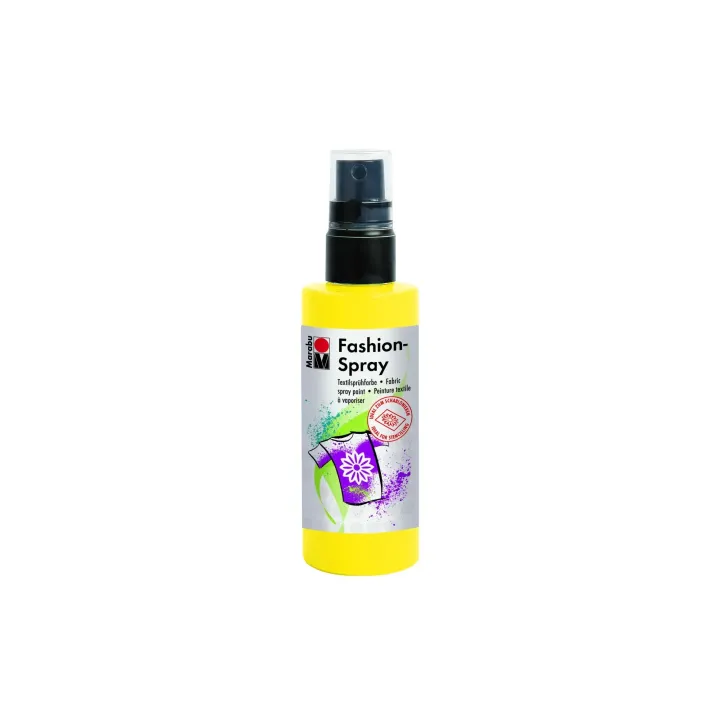 Marabu Peinture pour textile Fashion Spray 100 ml, Jaune