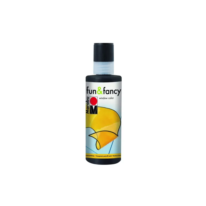 Marabu Peinture pour fenêtre Fun & Fancy 80 ml, Noir