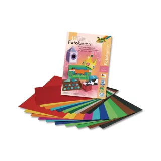 Folia Papier cartonné A3 10 feuilles de 10 couleurs chacune