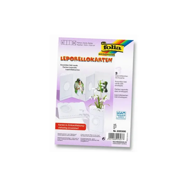 Folia Cartes Leporello 300g-m2 Blanc