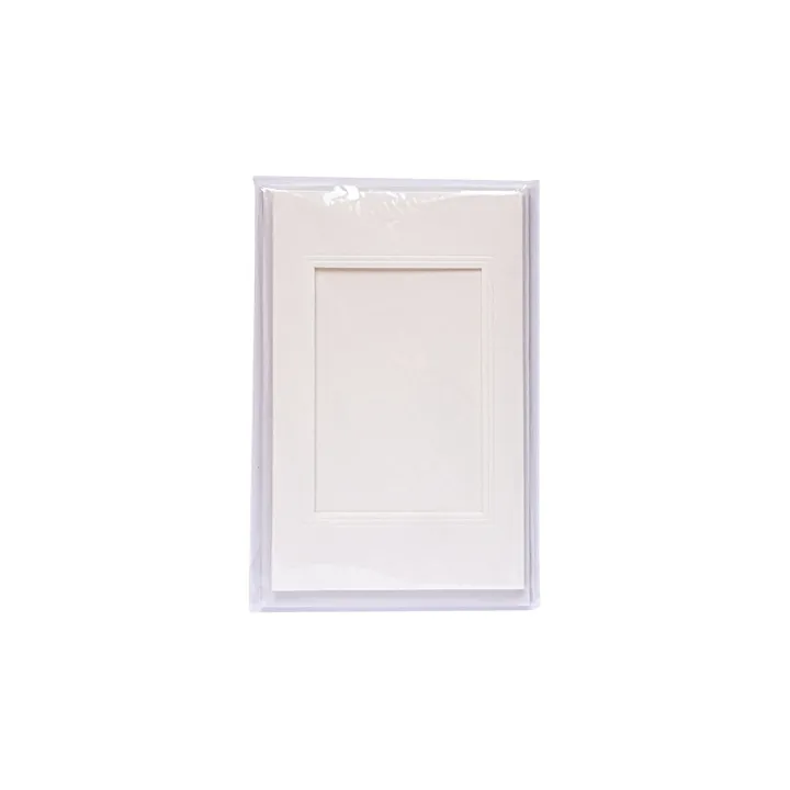 Folia Carte passe-partout 220g-m2  perle carrée blanc