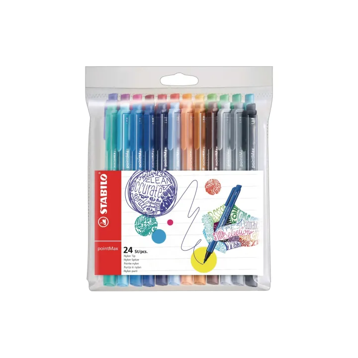 STABILO Fineliner pointMax 0.8 mm, Multicolore