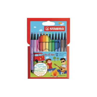 STABILO Feutres de coloriage Pen 68 Mini 12 pièces