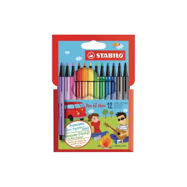 STABILO Feutres de coloriage Pen 68 Mini 12 pièces