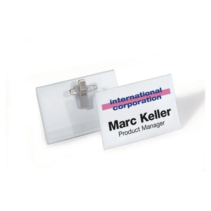 DURABLE Porte-badge avec clip 75 x 40 mm, 50 pièces