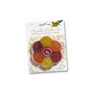 Folia Perles de rocaille Jaune-Rouge