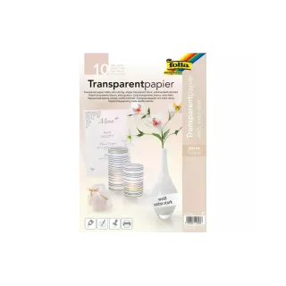 Folia Papier transparent A4, 115 g-m²,  10 Pièce-s, Blanc