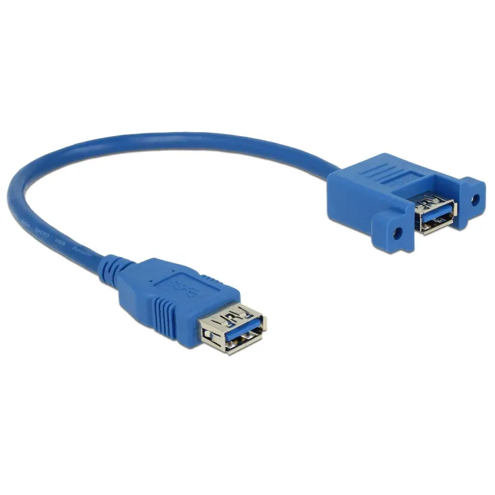 Delock Câbles rallonges à encastrer USB 3.0  USB A - USB A 0.15 m