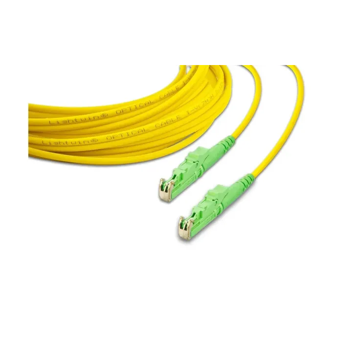 Lightwin Câble patch à fibre optique E2000-APC-E2000-APC, Singlemode, Simplex, 1m