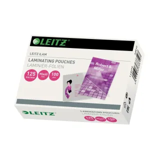 Leitz Film laminé 65 x 95 mm, 125 µm, 100 pièces, brillant