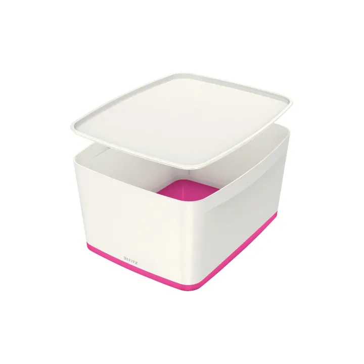 Leitz Boîte de rangement MyBox Grand Blanc-Rose