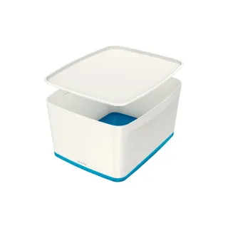 Leitz Boîte de rangement MyBox Grand Blanc-Bleu