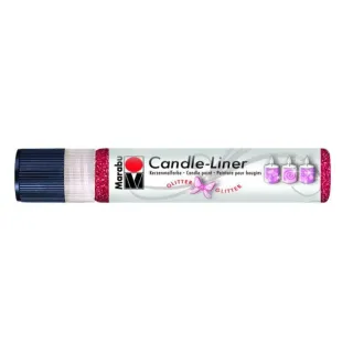 Marabu Peinture pour bougie Candle-Liner Glitter 25 ml, Rouge