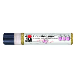 Marabu Peinture pour bougie Candle-Liner Glitter 25 ml, Doré