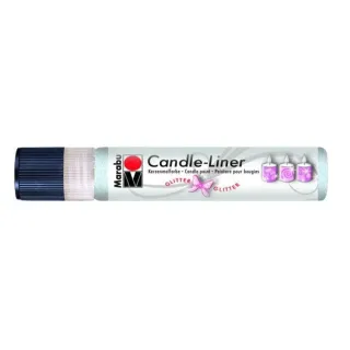 Marabu Peinture pour bougie Candle-Liner Glitter 25 ml, Blanc