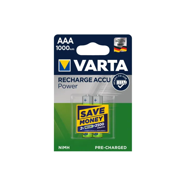 Varta Batterie 2x AAA 1000mAh  1000 mAh