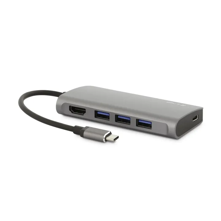 LMP Multiadaptateur USB Type-C – HDMI, USB 3.0, USB -C Gris