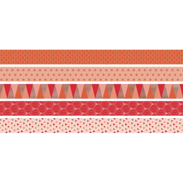 Heyda Ruban Washi Triangle corail