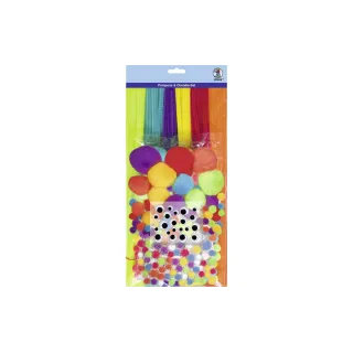 URSUS Pompon & Chenille Set Motiv 2 Multicolore