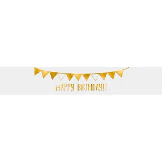 URSUS Banderole Happy Birthday en papier transparent