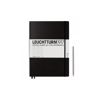 Leuchtturm Carnet de notes Master Slim  A4, À lignes, Noir