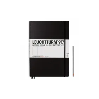 Leuchtturm Carnet de notes Master Slim A4, Pois, Noir