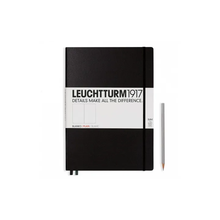 Leuchtturm Carnet de notes Master Slim A4, Vierge, Noir