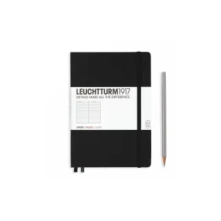 Leuchtturm Carnet de notes Moyen A5, À lignes, 2 partie, Noir