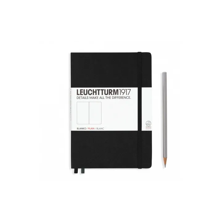 Leuchtturm Carnet de notes Moyen A5, Vierge, Noir