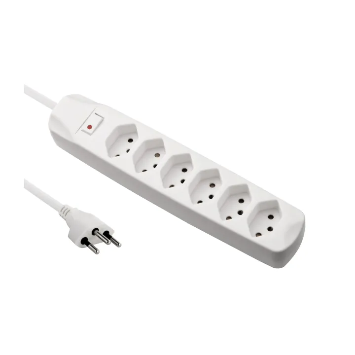 FURBER.power Bloc multiprises 6x T13 avec interrupteur, blanc